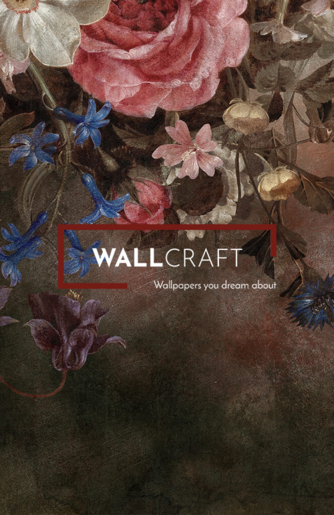 Tapeta Wallcraft w piękne kwiaty z logiem Wallfraft